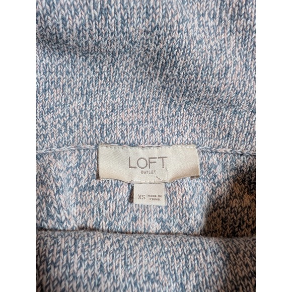 LOFT Women's Gray Pink Marled Knit Cowl Neck‎ Sweater Size XS - Picture 7 of 8